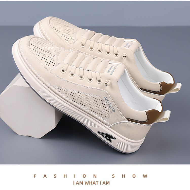 Sneaker Career - Men's Fashion Lace-Up Sneakers, Breathable Perforated