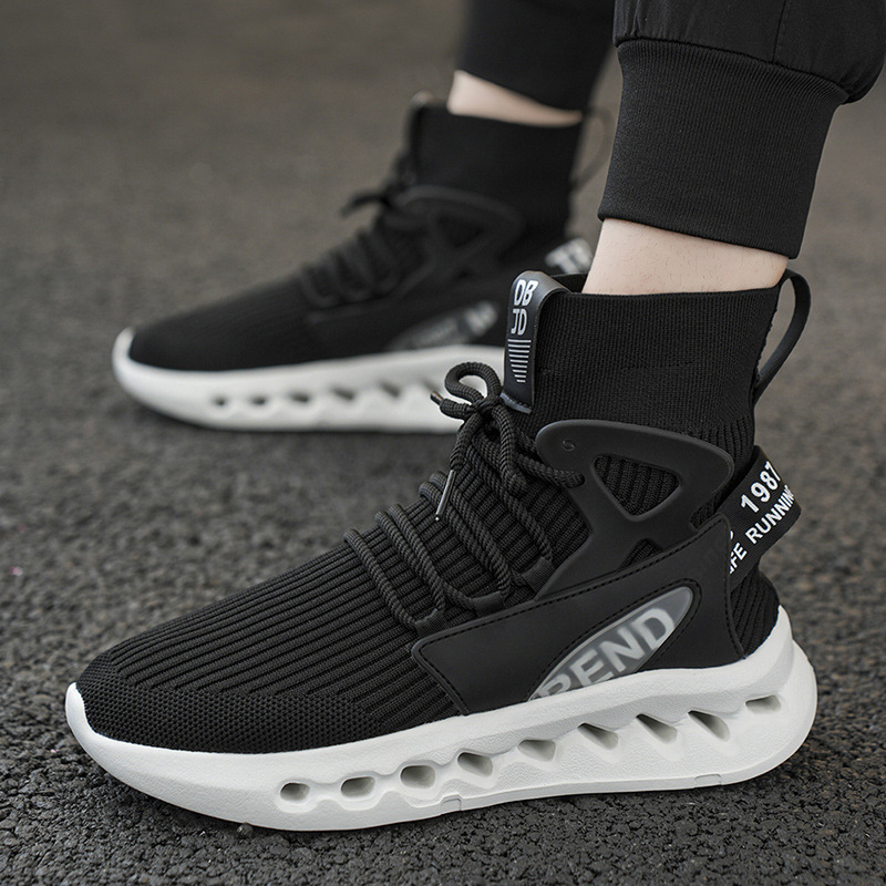 Trendy Men High Top Sock Shoes - Sneaker Career ulasan dan harga