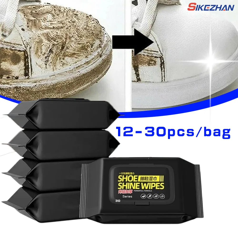 12Pcs/30Pcs/Bag Disposable Sho - Sneaker Care Wipes ulasan dan harga